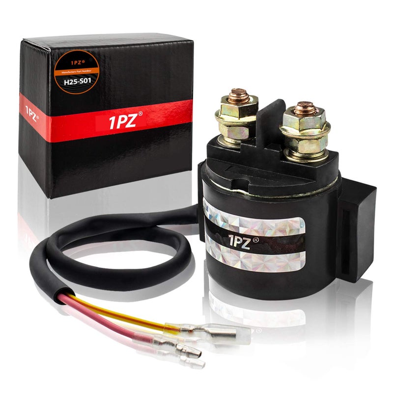 1PZ H25-S01 Premium Starter Solenoid Relay Replacement for Honda TRX250EX TRX 250 EX Sportrax 2002 2003 2004 2005 2006 2007 2008 2009 2011 2012 2013 2014 2016 2017 2018 2019 2020 - Image 1